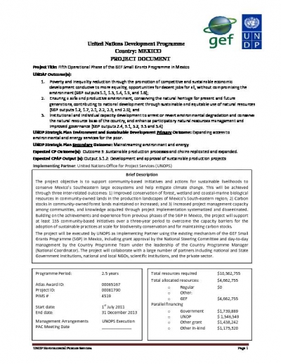OP5 SGP OP5 Country Project Document