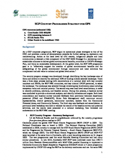 OP6 SGP Cambodia Country Programme Strategy