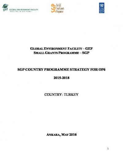 OP6 SGP Turkey Country Programme Strategy