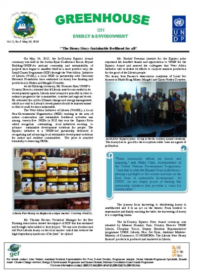 UNDP Liberia celebrates SGP grantee partner