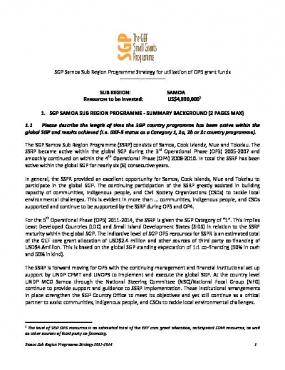 OP5 SGP Country Programme Strategy