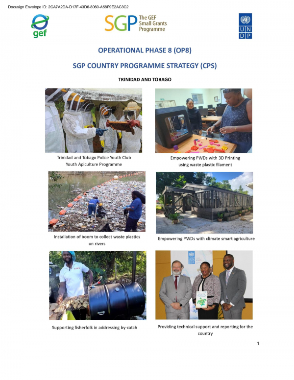 GEF SGP Trinidad and Tobago OP8 Country Programme Strategy