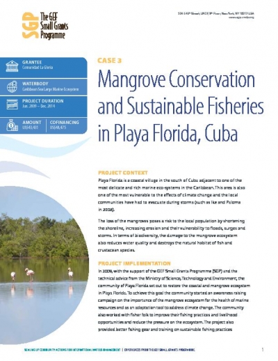 Mangrove Conservation and Sustainable Fisheries in Playa Florida, Cuba