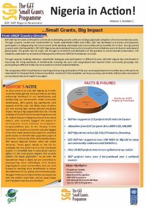 GEF SGP Nigeria Newsletter, Volume 3 Number 2