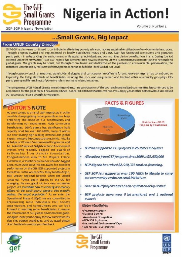 GEF SGP Nigeria Newsletter, Volume 3 Number 2