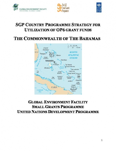 OP6 SGP Bahamas Country Programme Strategy