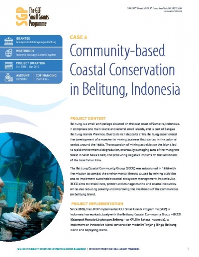 Community-based Coastal Conservation in Belitung, Indonesia