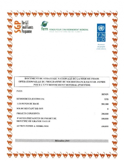 OP6 SGP Benin Country Programme Strategy