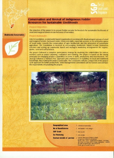 Conservation and Revival of Indigenous Fodder Resources for Sustainable Livelihoods