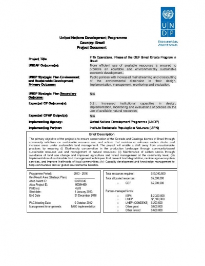 SGP Country Project Document