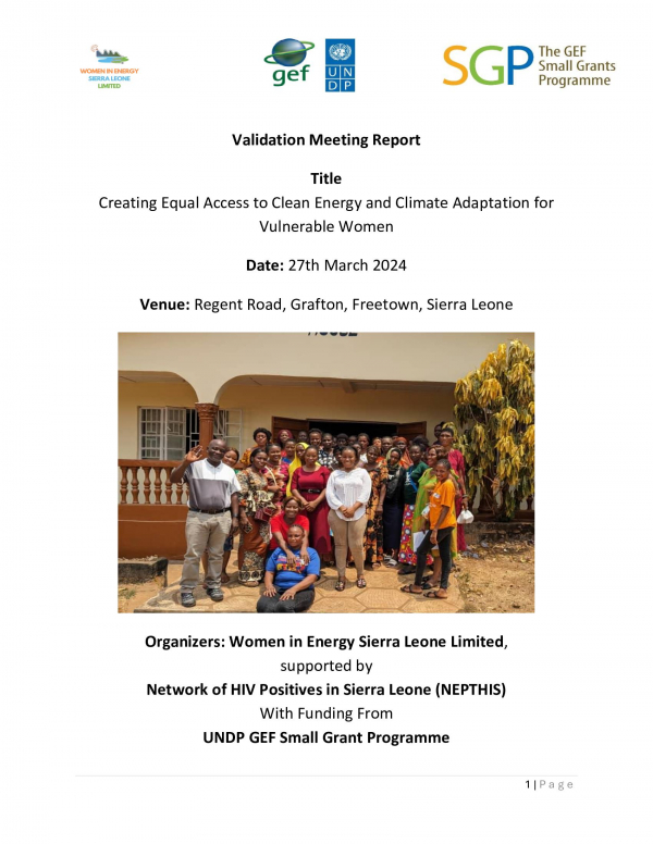 Creating Equal Access to Clean Energy and Climate Adaptation for Vulnerable Women