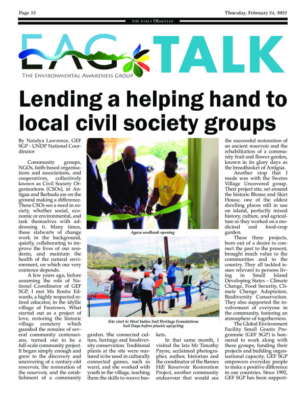 Lending a helping hand to local civil society groups