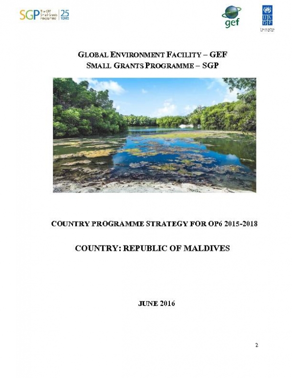 OP6 SGP Maldives Country Programme Strategy