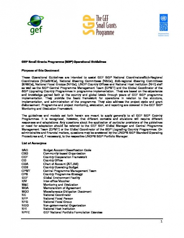 SGP OP6 Operational Guidelines