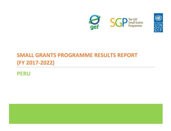 Peru Results Report, 2017-2022
