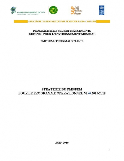OP6 SGP Mauritania Country Programme Strategy